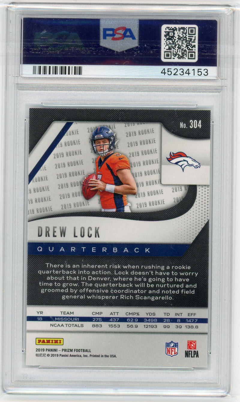 Drew Lock 2019 Panini Prizm Rookie PSA 10