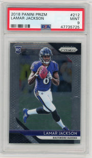 Lamar Jackson 2018 Panini Prizm Rookie PSA 9