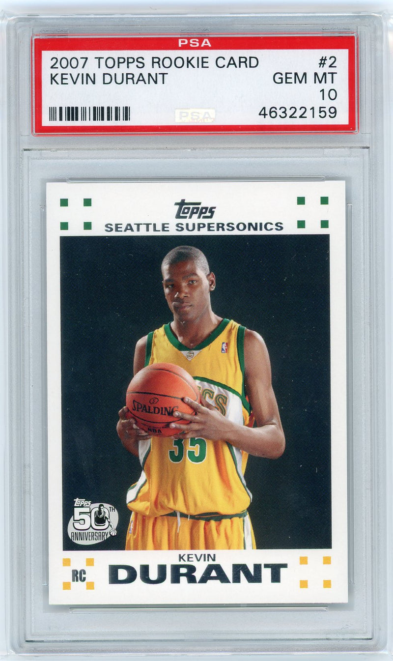 Kevin Durant 2007 Topps Rookie PSA 10