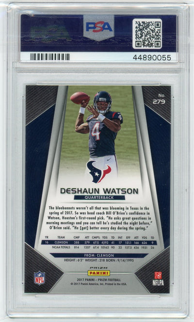 Deshaun Watson 2017 Panini Prizm Silver Rookie PSA 10