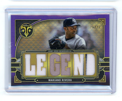 Mariano Rivera 2022 Topps Triple Threads "Legend" game-used jersey relic purple #'d 26/27