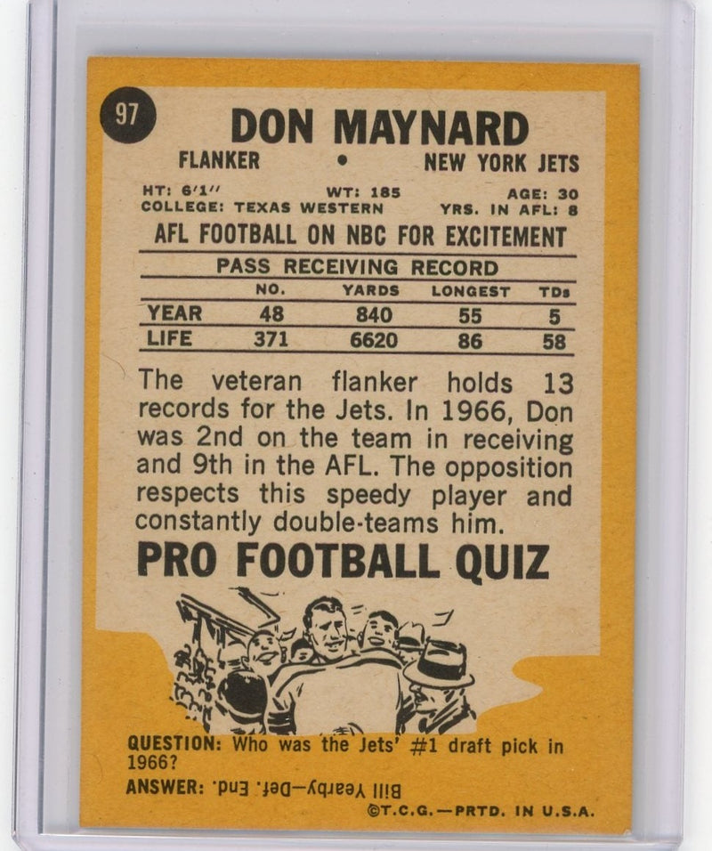 Don Maynard 1967 Topps 