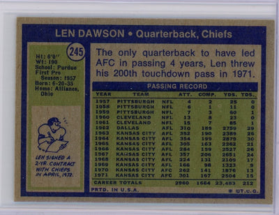 Len Dawson 1972 Topps #245