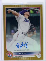 A.J. Alexy 2022 Topps Chrome gold refractor autograph rookie card #'d 41/50