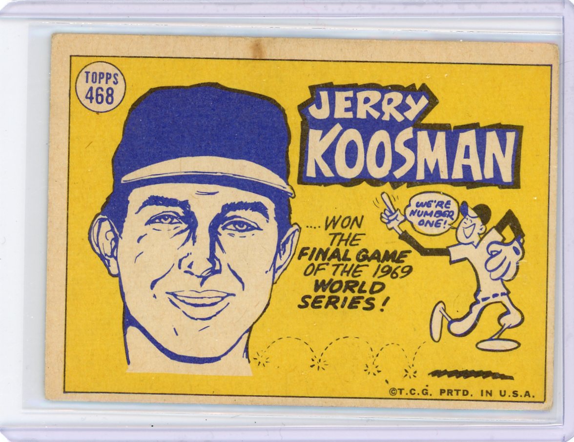 Jerry Koosman 1970 Topps Sporting News #468 (OC)