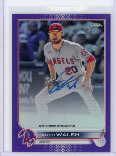 Jared Walsh 2022 Topps Chrome purple refractor autograph #'d 154/250