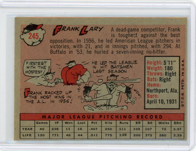 Frank Larry 1958 Topps 