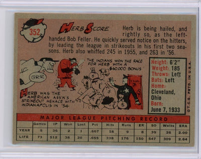 Herb Score 1958 Topps #352