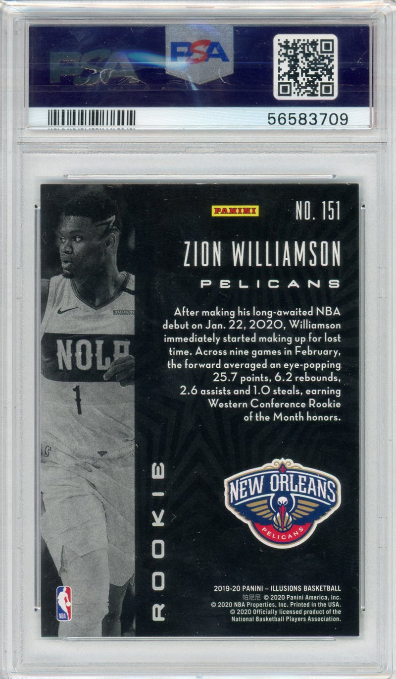 Zion Williamson 2019 Panini illusions rookie card 