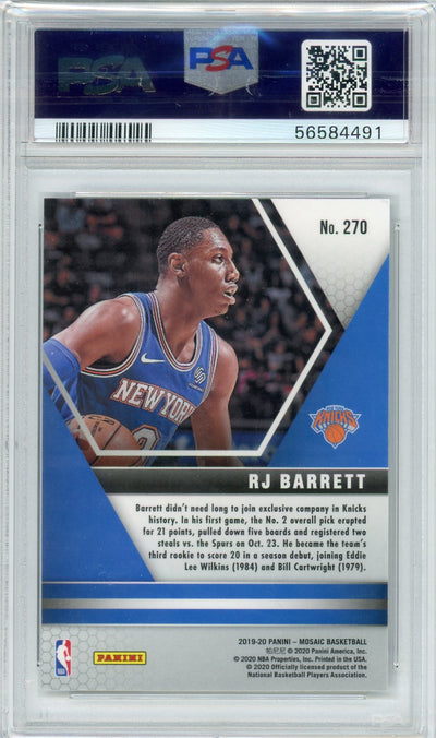 RJ Barrett 2019 Panini Mosaic rc #270 PSA 9