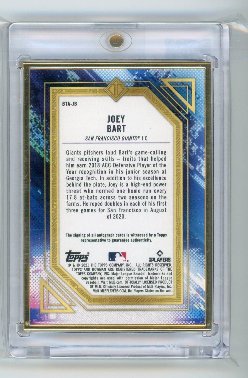 Joey Bart 2021 Topps Transcendent Gold /20 Autograph Rookie