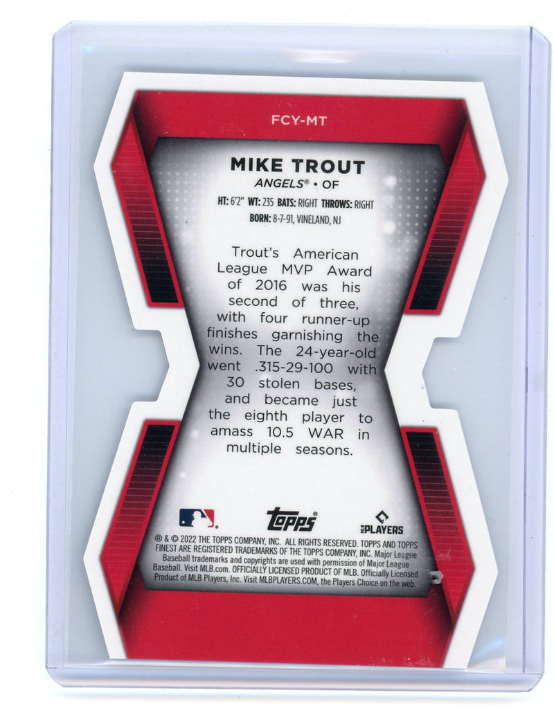 Mike Trout 2022 Topps Finest MVP die-cut