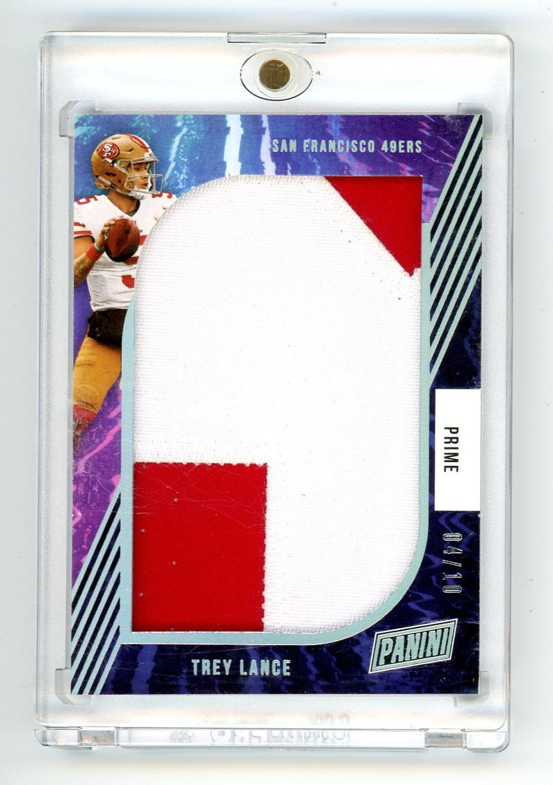 Trey Lance 2021 Panini Prime Jersey Patch/Relic #'d 04/10 – Piece Of The  Game