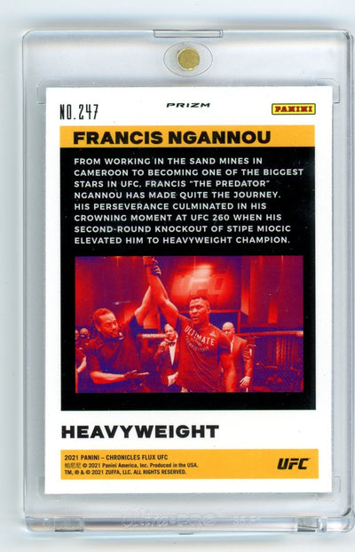 Francis Ngannou 2021 Panini Chronicles Flux UFC Mini Diamond Prizm #247