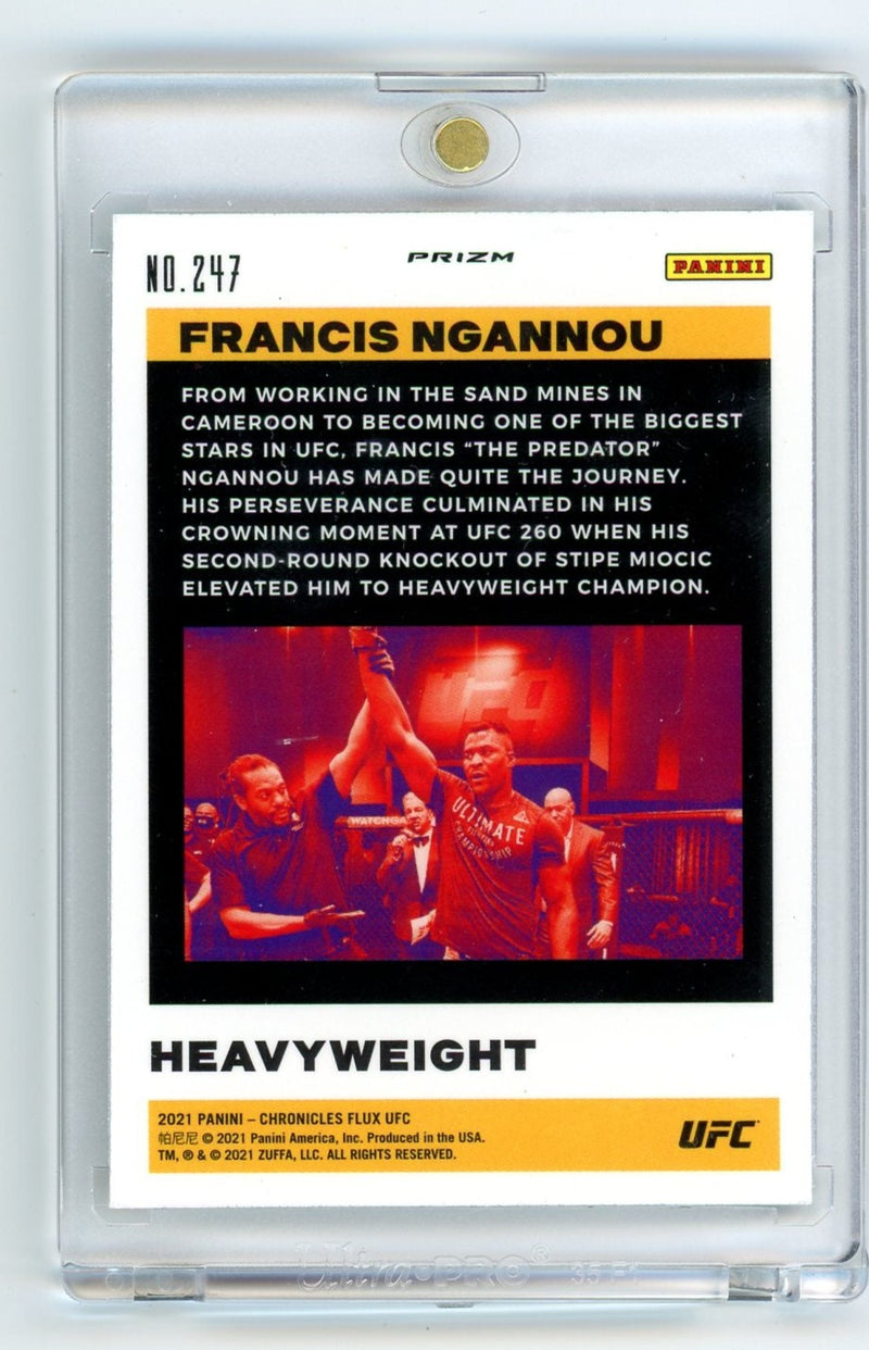 Francis Ngannou 2021 Panini Chronicles Flux UFC Mini Diamond Prizm 