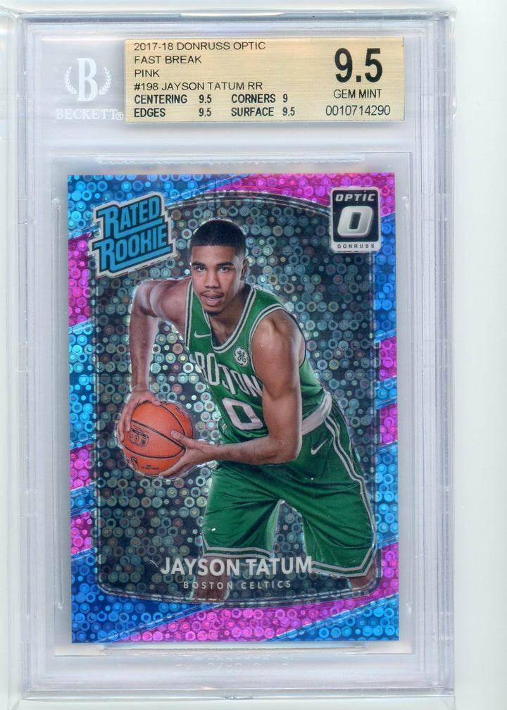 Authentic Jayson Tatum Fast Break Holo PSA 9