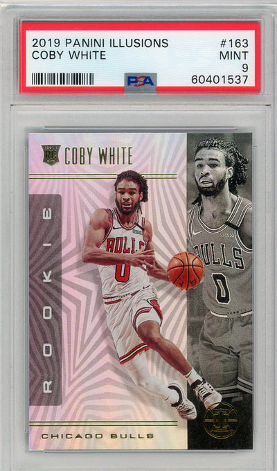 Coby White 2019 Panini Illusions rookie card PSA 9