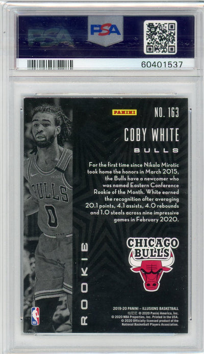 Coby White 2019 Panini Illusions rookie card PSA 9