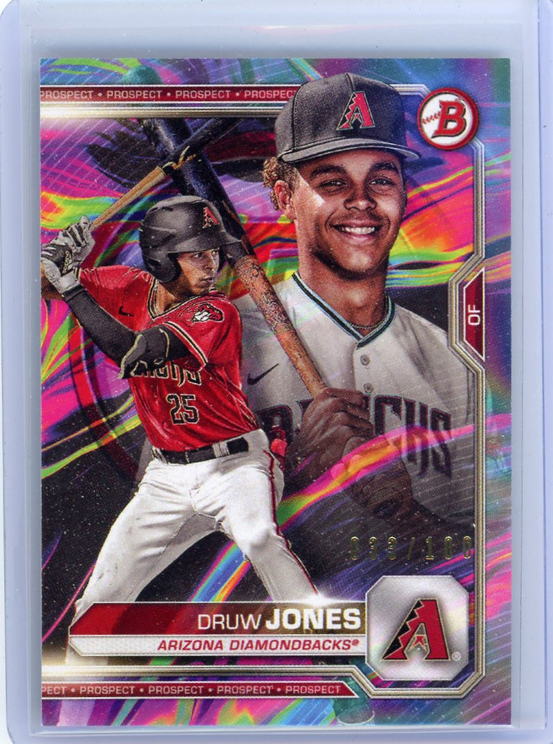 Druw Jones 2023 Bowman Topps Bunt tie-dye 