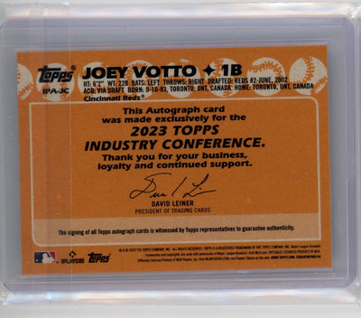 Joey Votto 2023 Topps Industry Conference Exclusive autograph