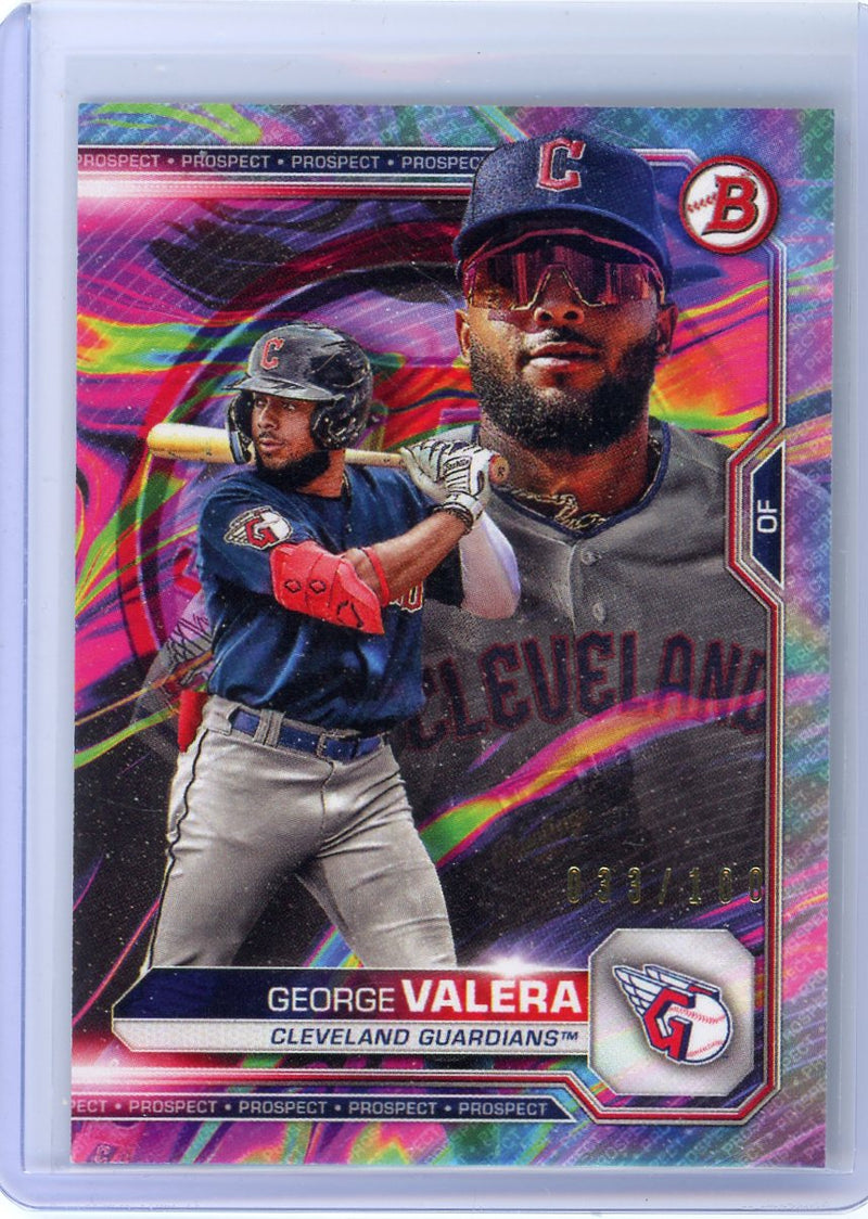 George Valera 2023 Bowman Topps Bunt tie-dye 