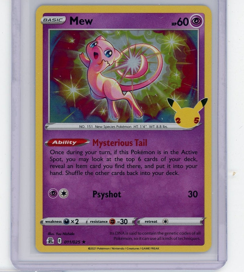 Mew 2021 Pokémon Celebrations rare holo 011/025