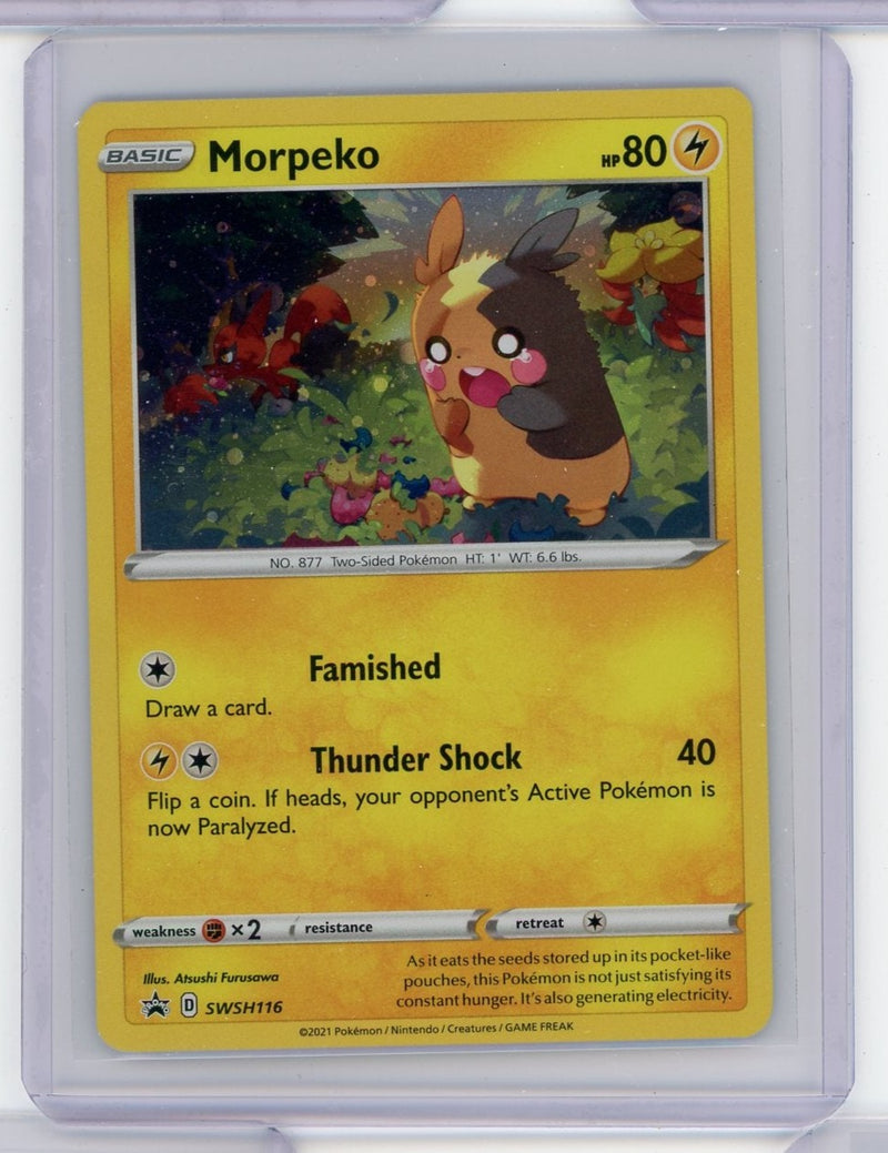 Morpeko 2021 Pokémon black star promo SWSH116 holo