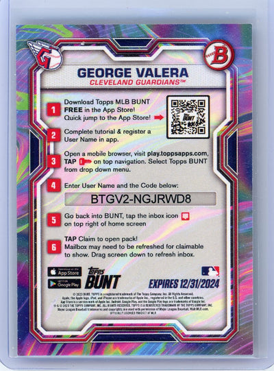 George Valera 2023 Bowman Topps Bunt tie-dye #'d 033/100