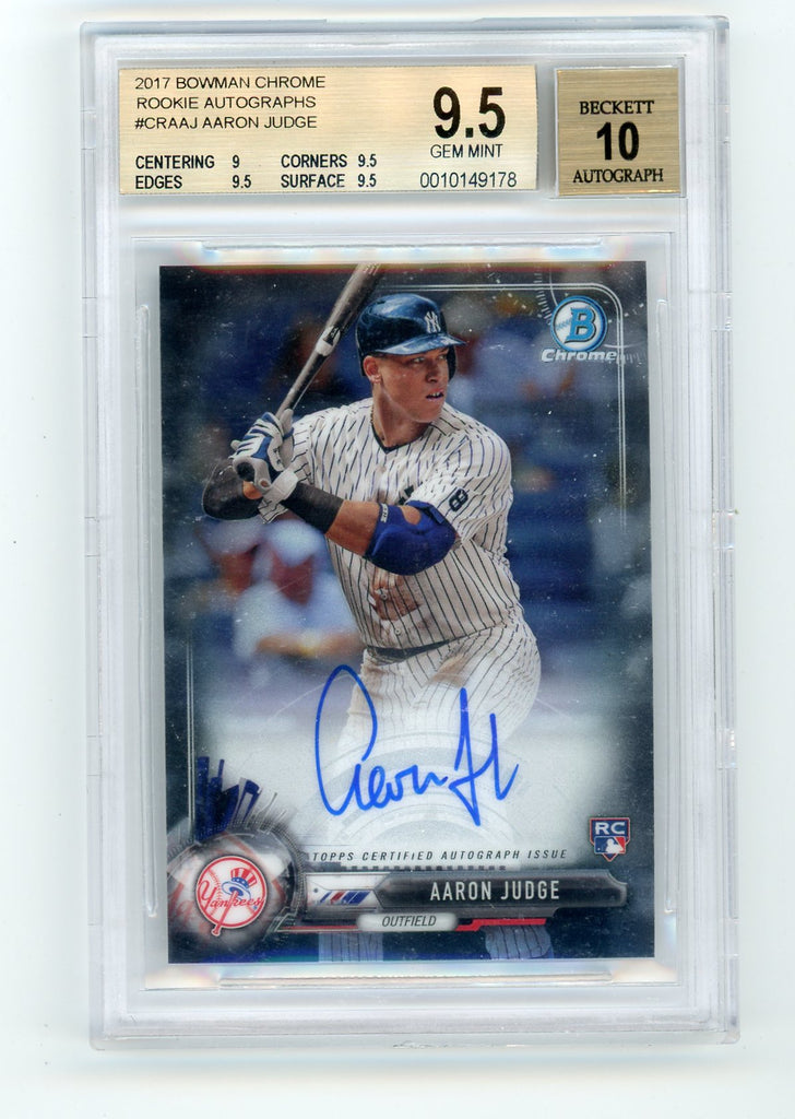 Aaron Judge 2017 Bowman Chrome Auto #CRA-AJ BGS 9.5 – Piece Of The