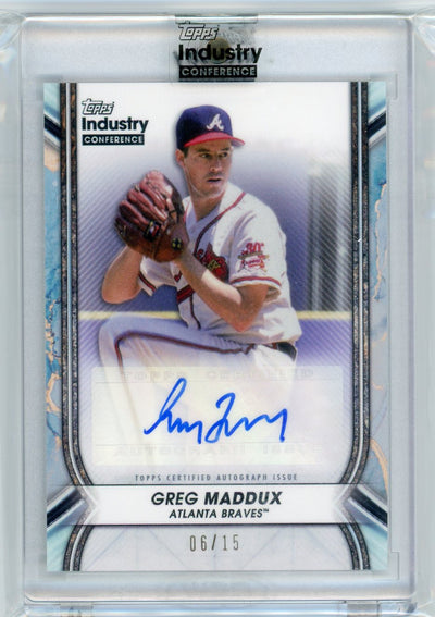 Greg Maddux 2023 Topps Industry Conference encased autograph #'d 06/15
