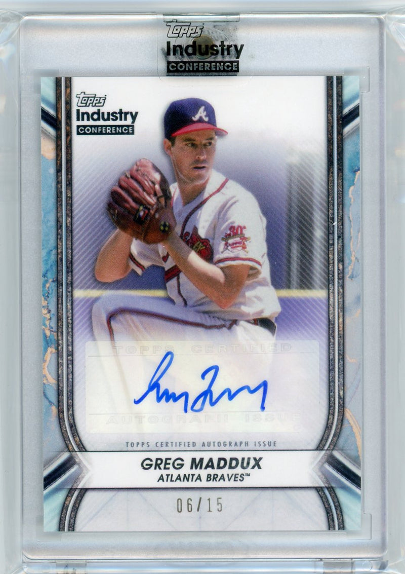 Greg Maddux 2023 Topps Industry Conference encased autograph 