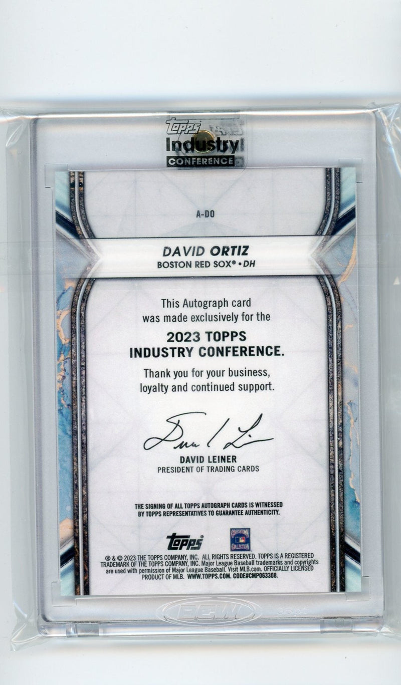 David Ortiz 2023 Topps Industry Conference encased autograph red 