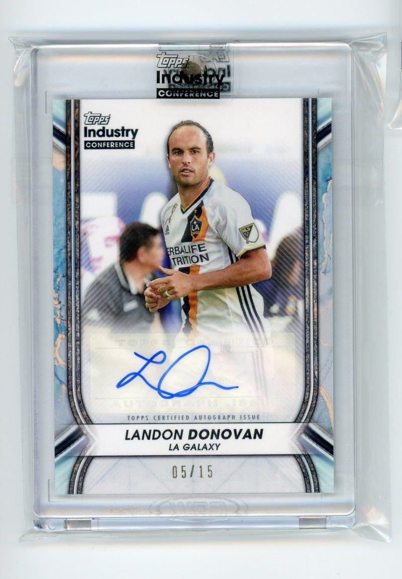 Landon Donovan 2023 Topps Industry Conference encased autograph 