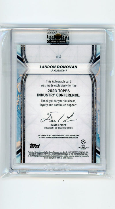 Landon Donovan 2023 Topps Industry Conference encased autograph #'d 05/15