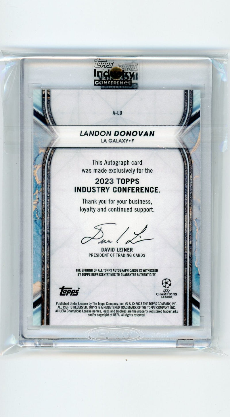 Landon Donovan 2023 Topps Industry Conference encased autograph 