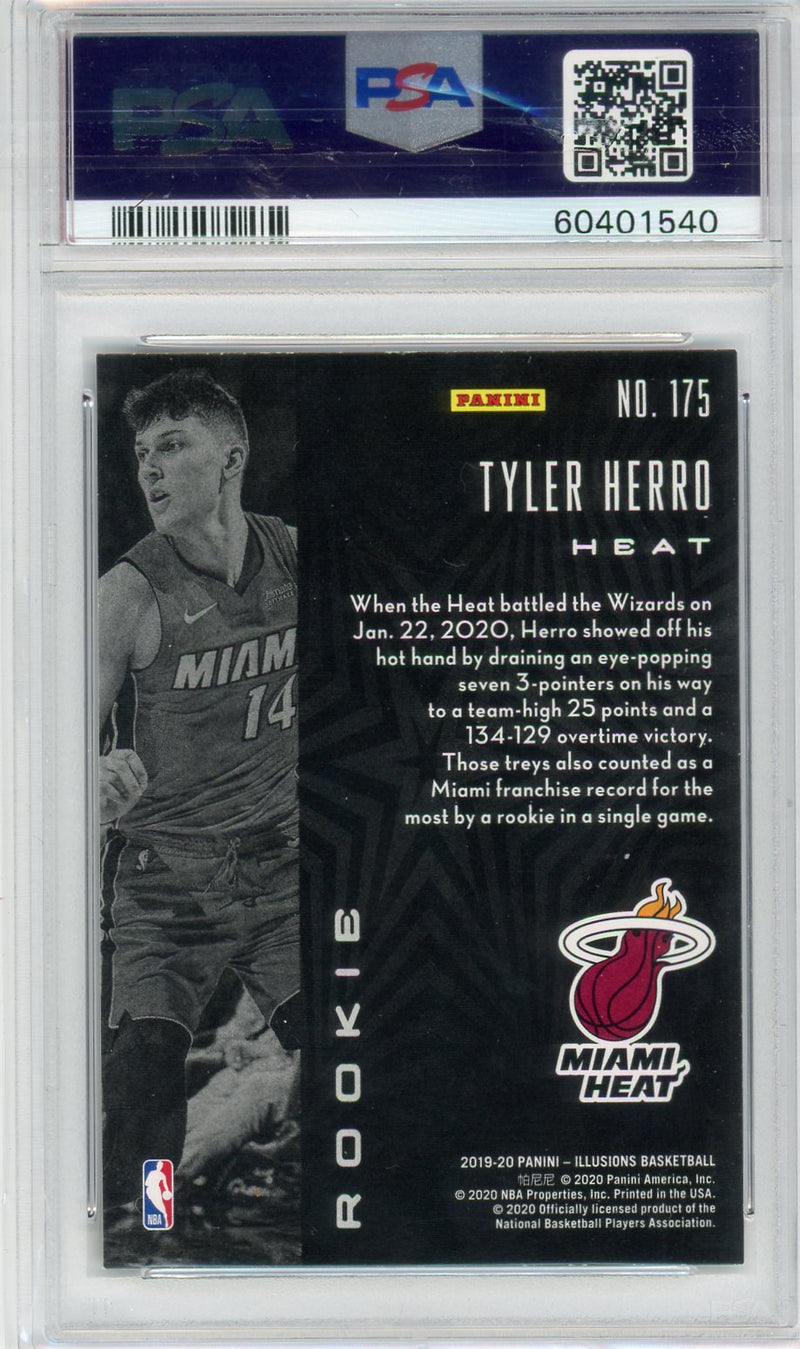 Tyler Herro 2019 Panini Illusions rookie card PSA 9