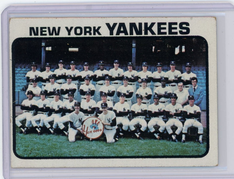 New York Yankees team card 1973 Topps 