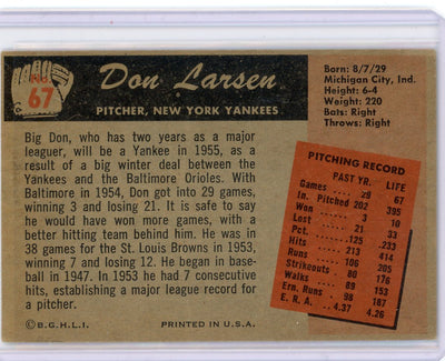 Don Larsen 1955 Bowman #67