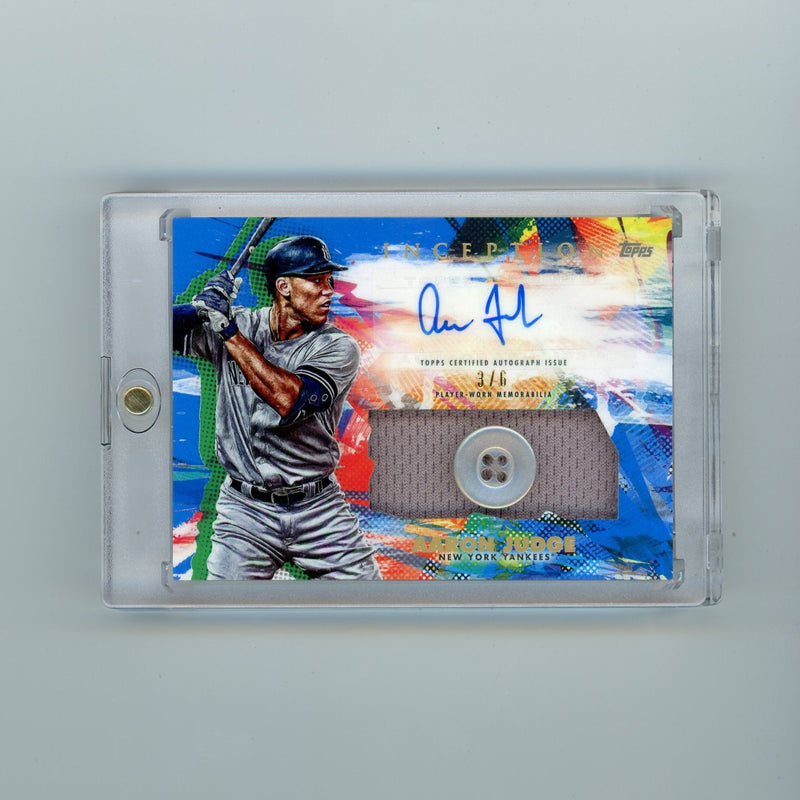 Aaron Judge 2020 Topps Inception Auto Button 3/6 