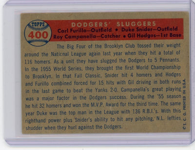 Gil Hodges/Roy Campanella/Duke Snider/Carl Furillo 1957 Topps #400