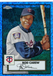 Rod Carew 2021 Topps Chrome Platinum Anniversary blue mini diamond #'d 157/199
