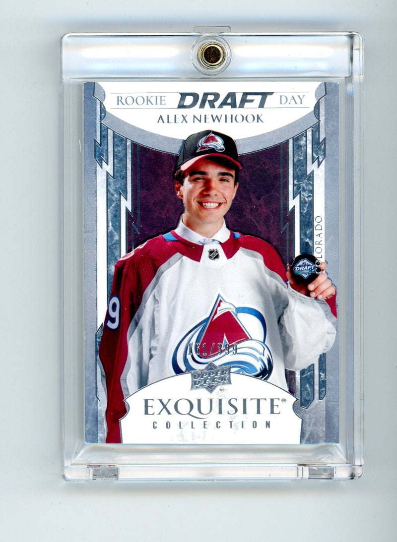 Alex Newhook 2022 Upper Deck Exquisite Collection Rookie Draft Day 