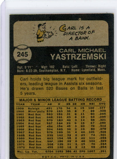 Carl Yastrzemski 1973 Topps #245