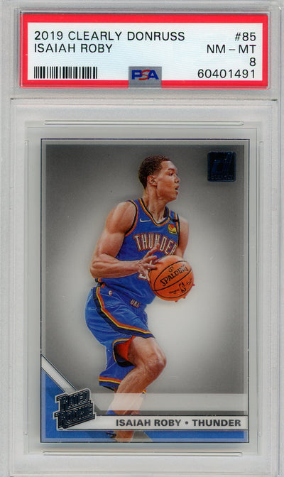 Isaiah Roby 2019 Clearly Donruss rookie card PSA 8