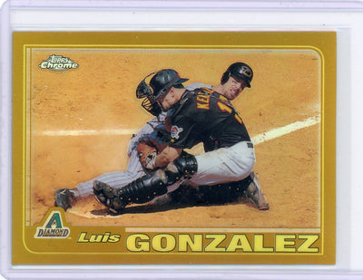Luis Gonzalez 2001 Topps Chrome Gold Retrofractor #466
