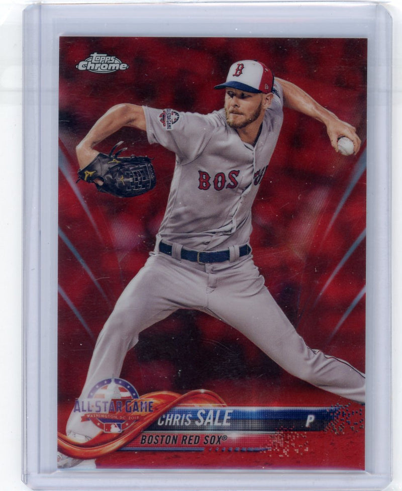Chris Sale 2018 Topps Chrome Update ASG Red Refractor 