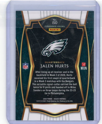 Jalen Hurts 2020 Panini Select Premier Level rookie card