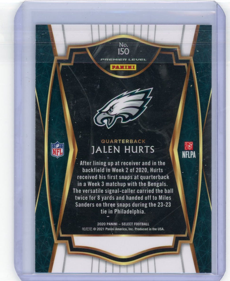 Jalen Hurts 2020 Panini Select Premier Level rookie card
