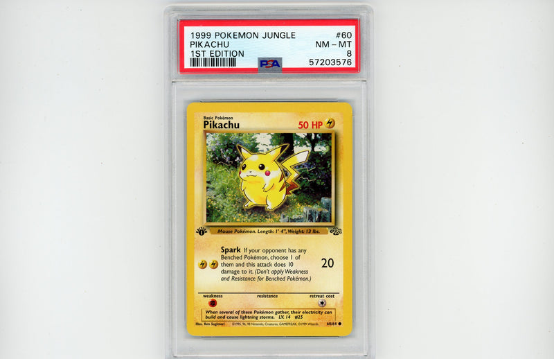 Pikachu 1999 Pokemon Jungle 1st Edition PSA 8
