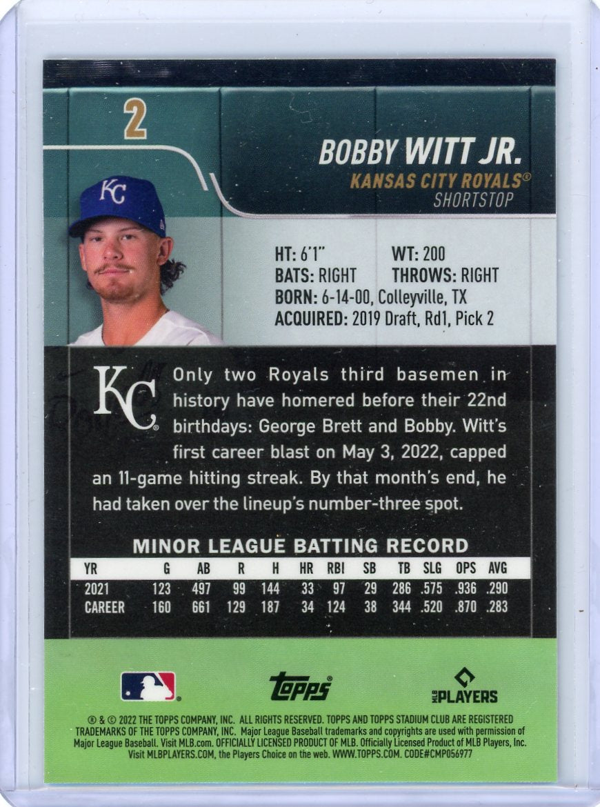 Kansas City Royals: Bobby Witt Jr. 2022 Batting - Officially Licensed